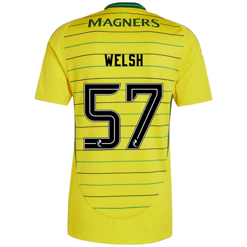 Niño Camiseta Stephen Welsh #57 Amarillo 2ª Equipación 2024/25 La Camisa Chile