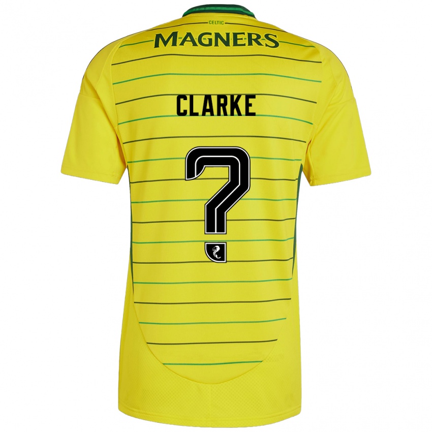 Niño Camiseta Josh Clarke #0 Amarillo 2ª Equipación 2024/25 La Camisa Chile