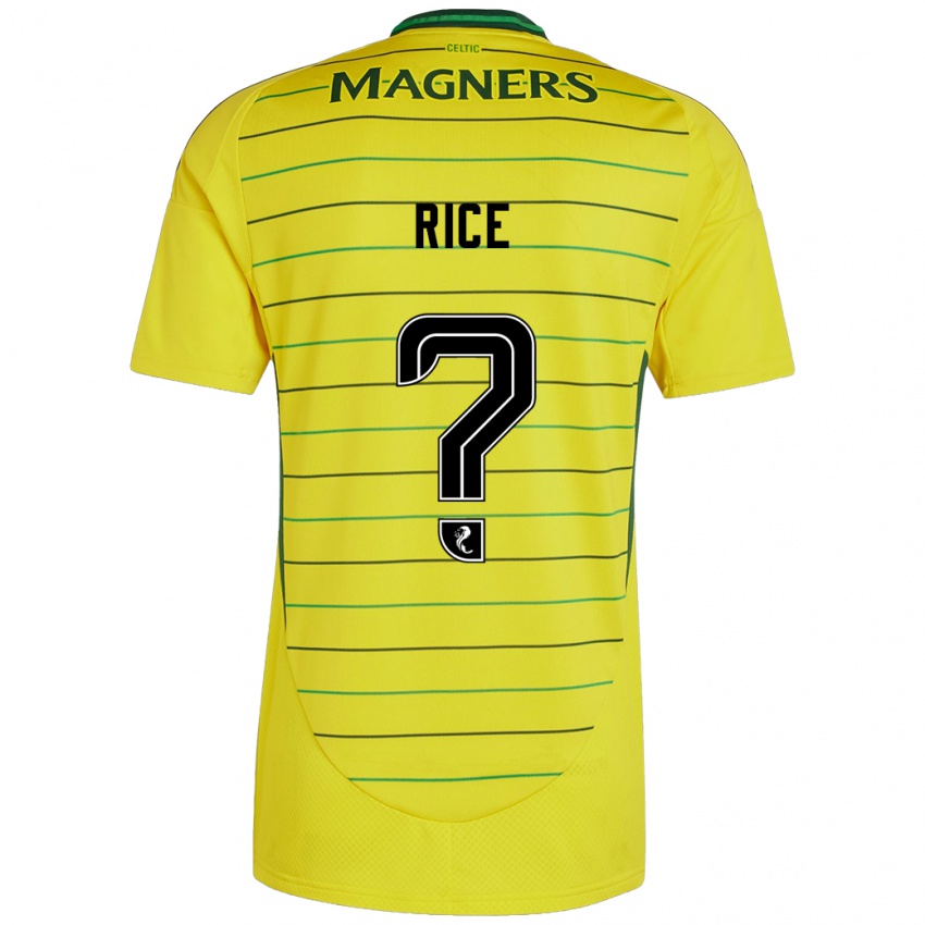 Niño Camiseta Aidan Rice #0 Amarillo 2ª Equipación 2024/25 La Camisa Chile