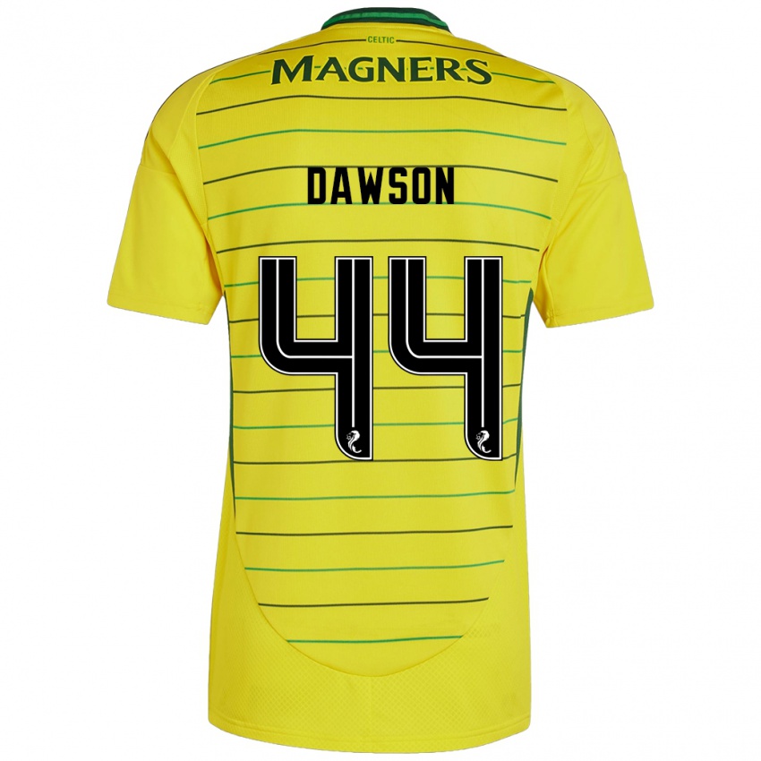 Niño Camiseta Joey Dawson #44 Amarillo 2ª Equipación 2024/25 La Camisa Chile