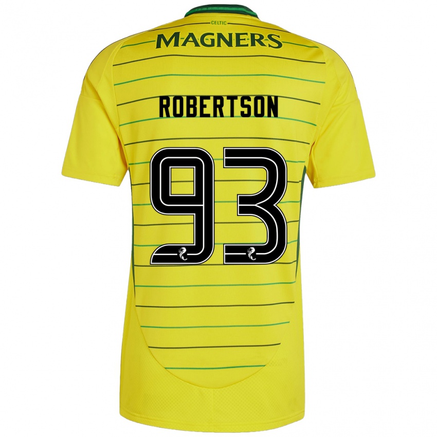 Niño Camiseta Mitchell Robertson #93 Amarillo 2ª Equipación 2024/25 La Camisa Chile