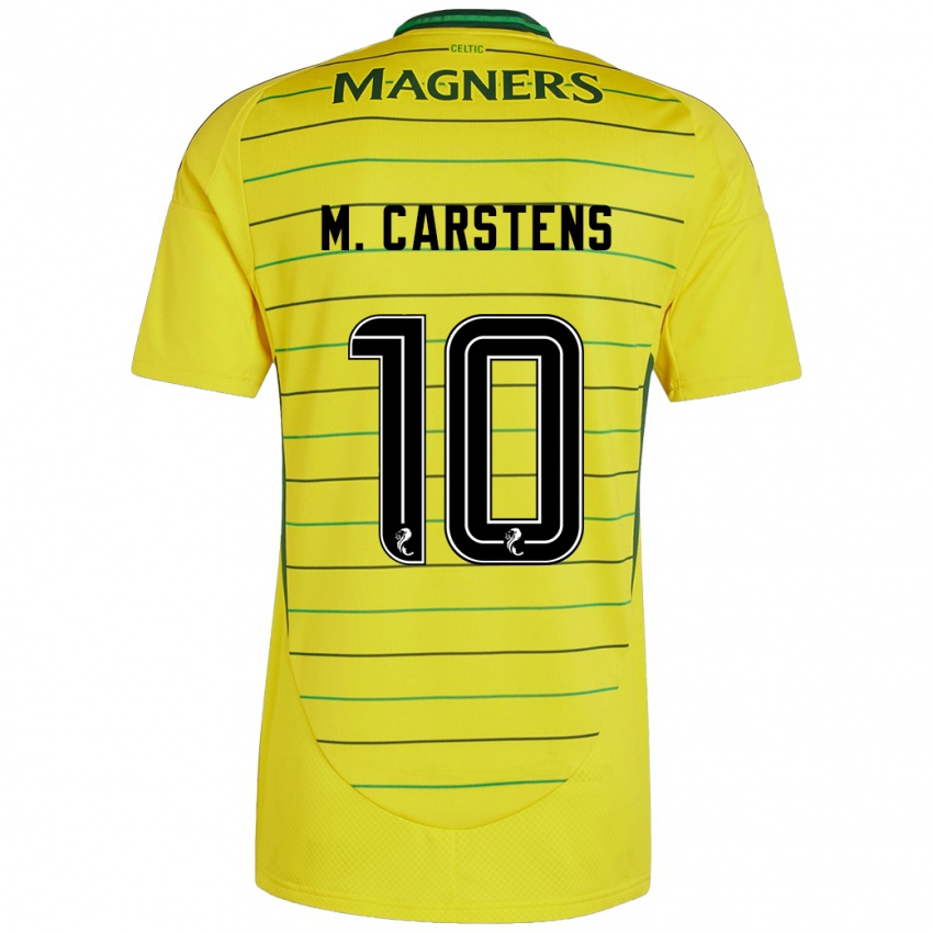 Niño Camiseta Mathilde Carstens #10 Amarillo 2ª Equipación 2024/25 La Camisa Chile