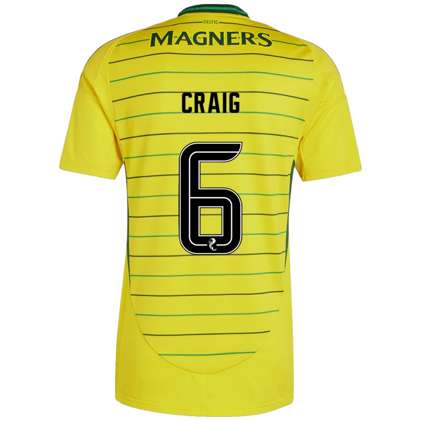 Niño Camiseta Chloe Craig #6 Amarillo 2ª Equipación 2024/25 La Camisa Chile