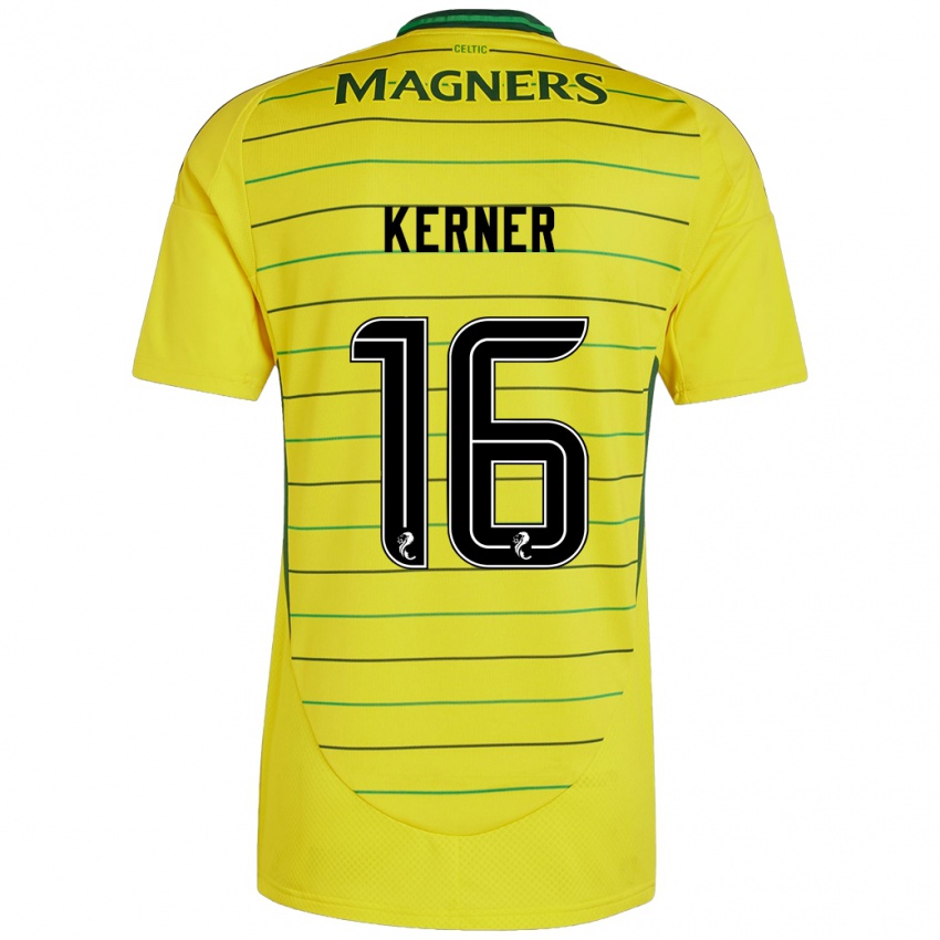 Niño Camiseta Hana Kerner #16 Amarillo 2ª Equipación 2024/25 La Camisa Chile