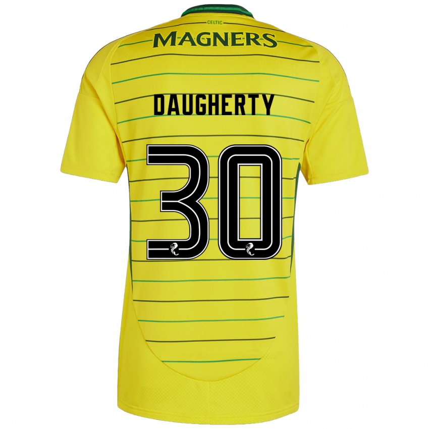 Niño Camiseta Kelsey Daugherty #30 Amarillo 2ª Equipación 2024/25 La Camisa Chile