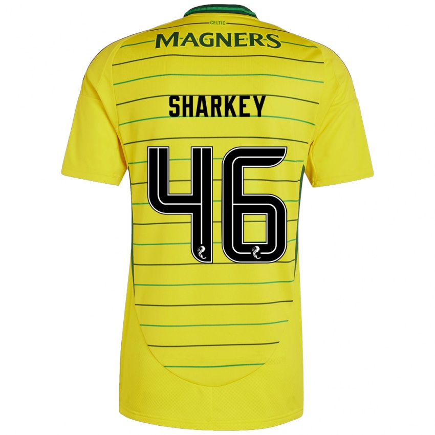 Niño Camiseta Amy Sharkey #46 Amarillo 2ª Equipación 2024/25 La Camisa Chile