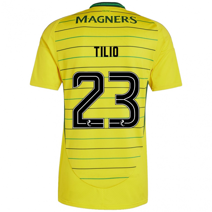 Niño Camiseta Marco Tilio #23 Amarillo 2ª Equipación 2024/25 La Camisa Chile