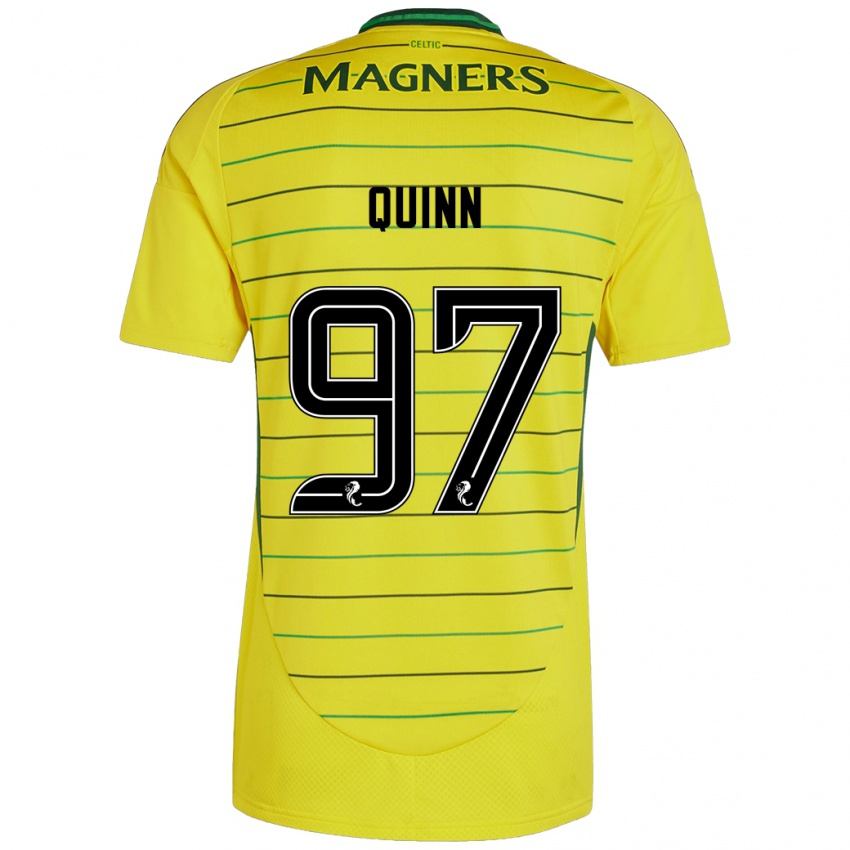 Niño Camiseta Ben Quinn #97 Amarillo 2ª Equipación 2024/25 La Camisa Chile