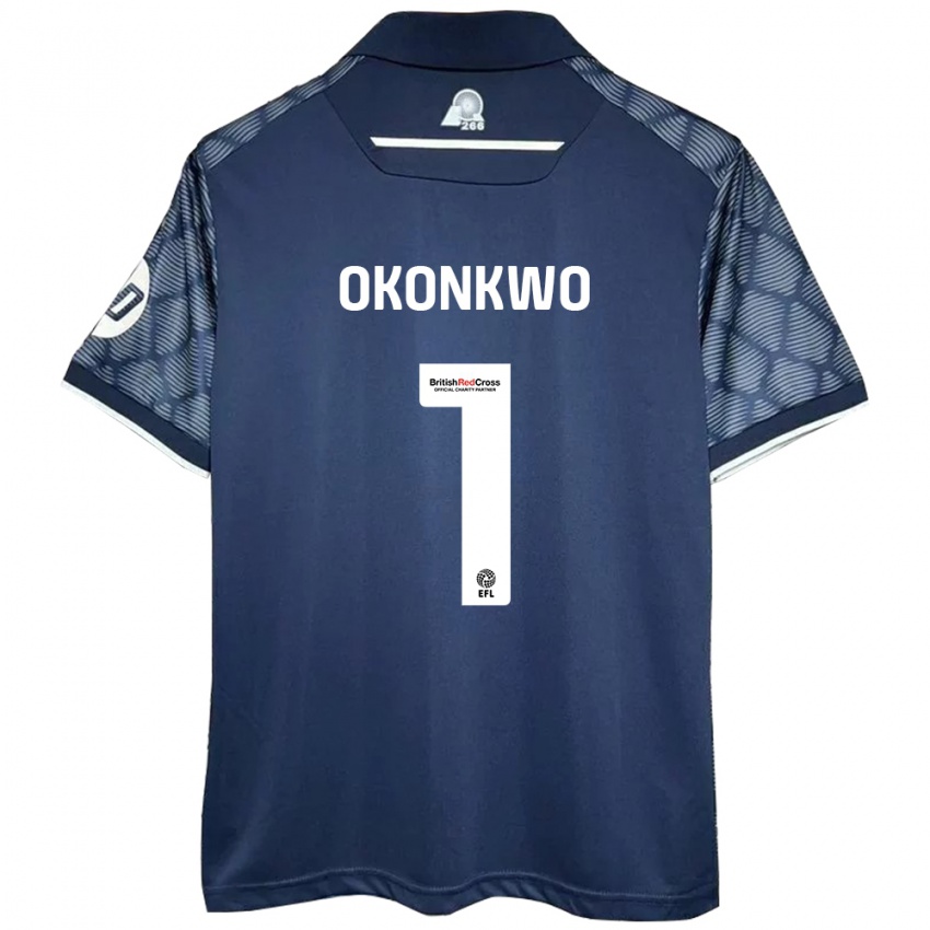 Niño Camiseta Arthur Okonkwo #1 Negro 2ª Equipación 2024/25 La Camisa Chile