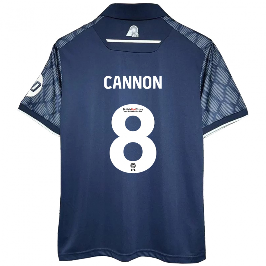 Niño Camiseta Andy Cannon #8 Negro 2ª Equipación 2024/25 La Camisa Chile