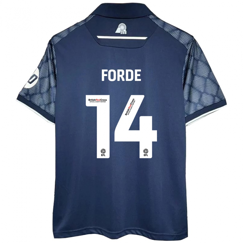 Niño Camiseta Anthony Forde #14 Negro 2ª Equipación 2024/25 La Camisa Chile