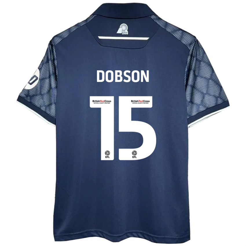 Niño Camiseta George Dobson #15 Negro 2ª Equipación 2024/25 La Camisa Chile