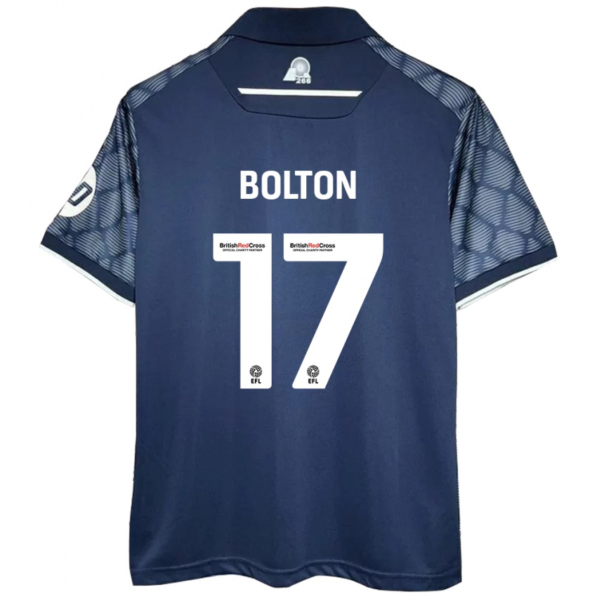 Niño Camiseta Luke Bolton #17 Negro 2ª Equipación 2024/25 La Camisa Chile