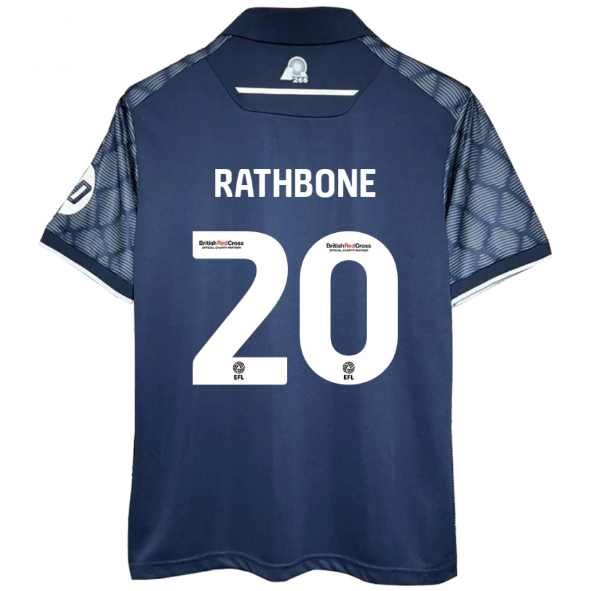 Niño Camiseta Ollie Rathbone #20 Negro 2ª Equipación 2024/25 La Camisa Chile