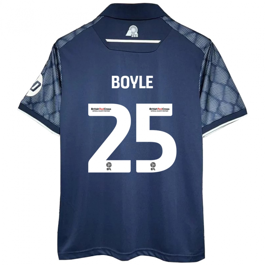 Niño Camiseta Will Boyle #25 Negro 2ª Equipación 2024/25 La Camisa Chile