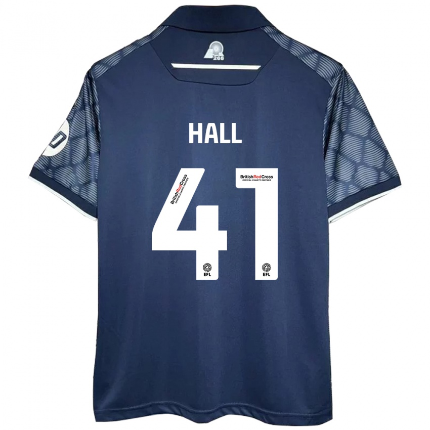 Niño Camiseta Liam Hall #41 Negro 2ª Equipación 2024/25 La Camisa Chile