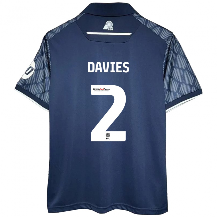 Niño Camiseta Phoebe Davies #2 Negro 2ª Equipación 2024/25 La Camisa Chile