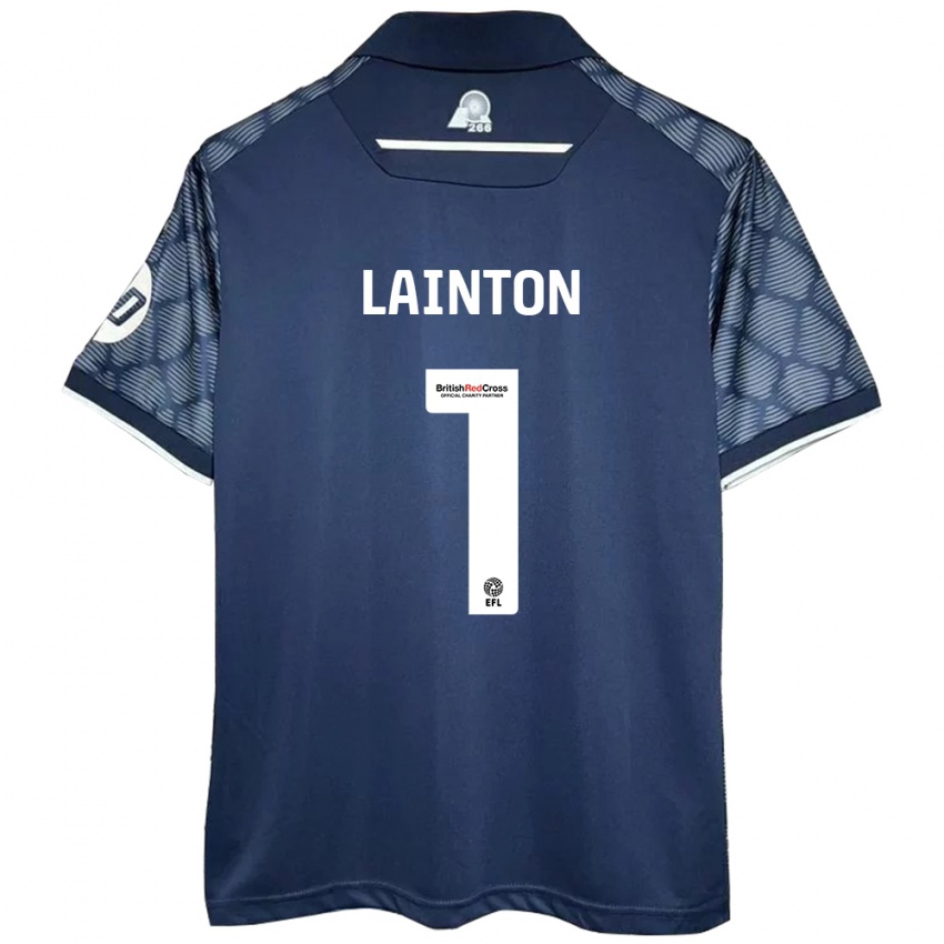 Niño Camiseta Rob Lainton #1 Negro 2ª Equipación 2024/25 La Camisa Chile