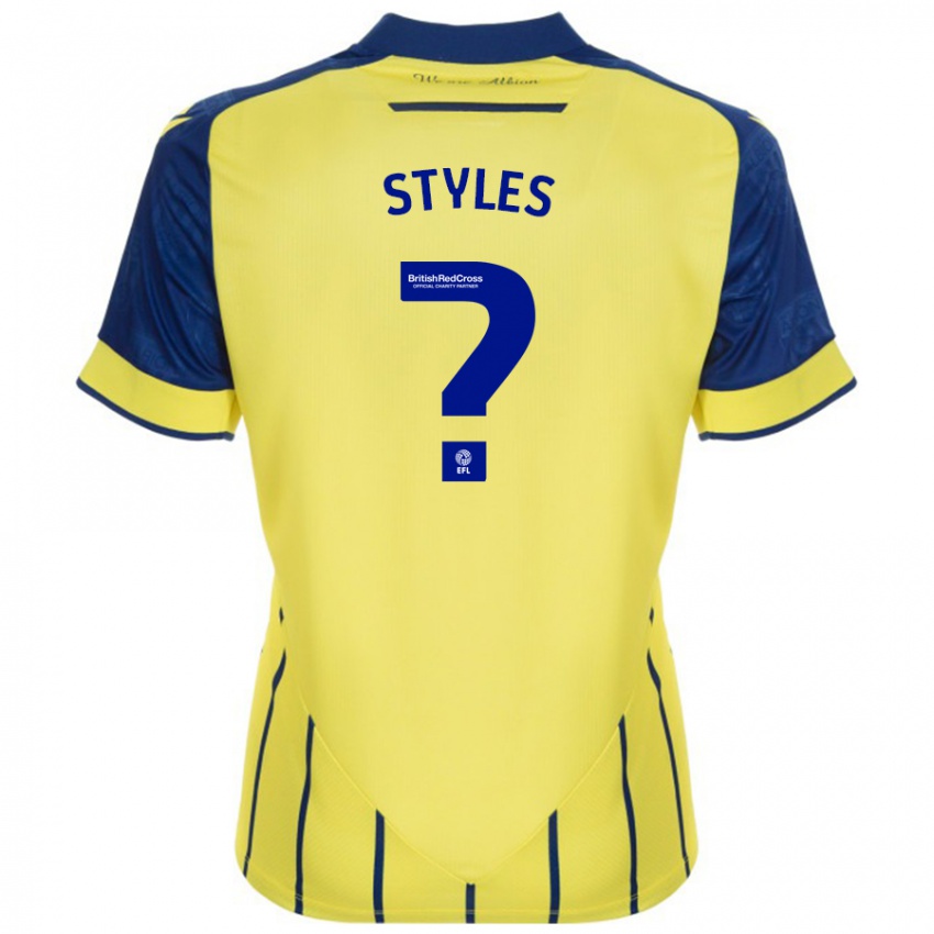 Niño Camiseta Callum Styles #0 Amarillo Azul 2ª Equipación 2024/25 La Camisa Chile