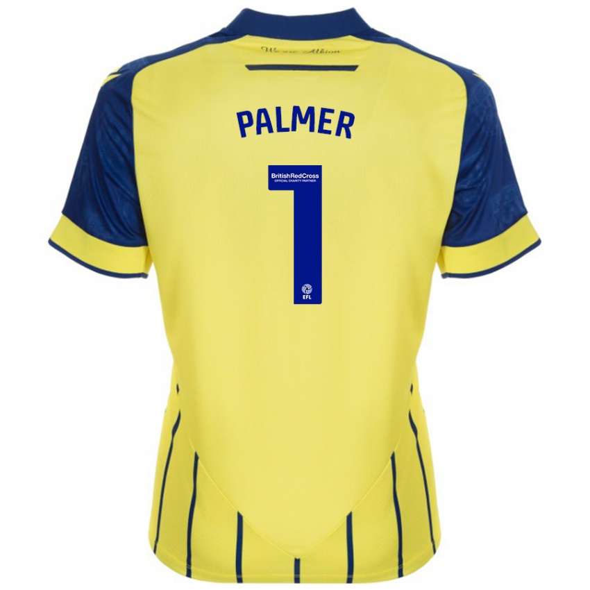 Niño Camiseta Alex Palmer #1 Amarillo Azul 2ª Equipación 2024/25 La Camisa Chile