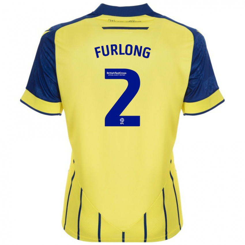 Niño Camiseta Darnell Furlong #2 Amarillo Azul 2ª Equipación 2024/25 La Camisa Chile