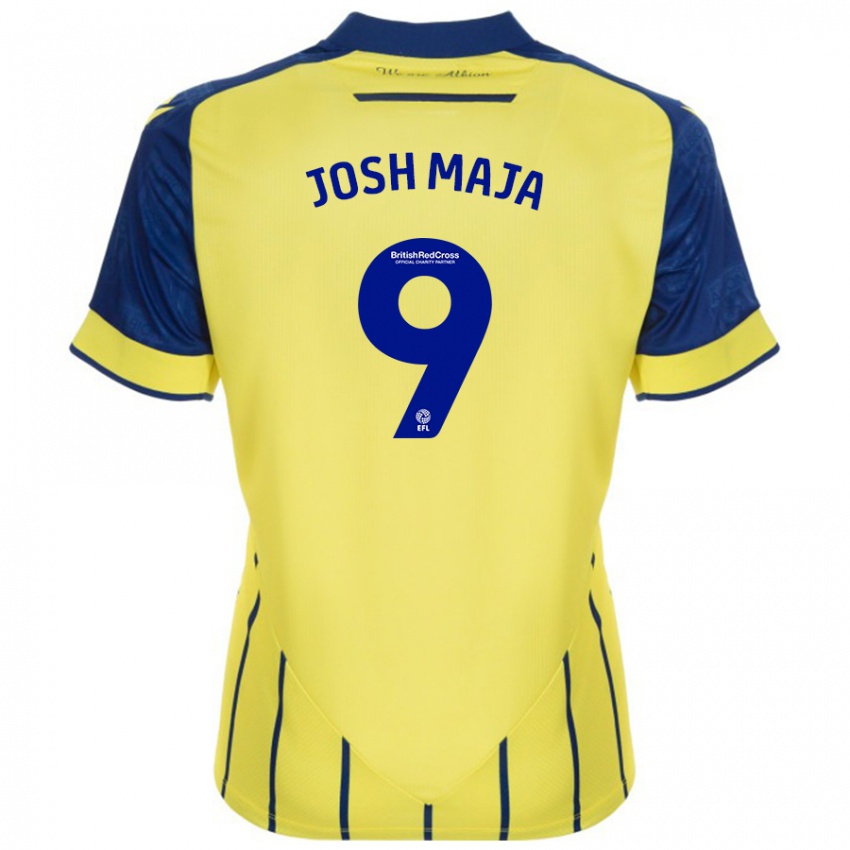 Niño Camiseta Josh Maja #9 Amarillo Azul 2ª Equipación 2024/25 La Camisa Chile