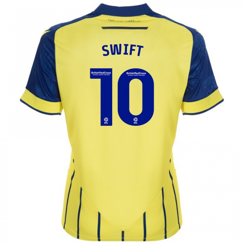 Niño Camiseta John Swift #10 Amarillo Azul 2ª Equipación 2024/25 La Camisa Chile