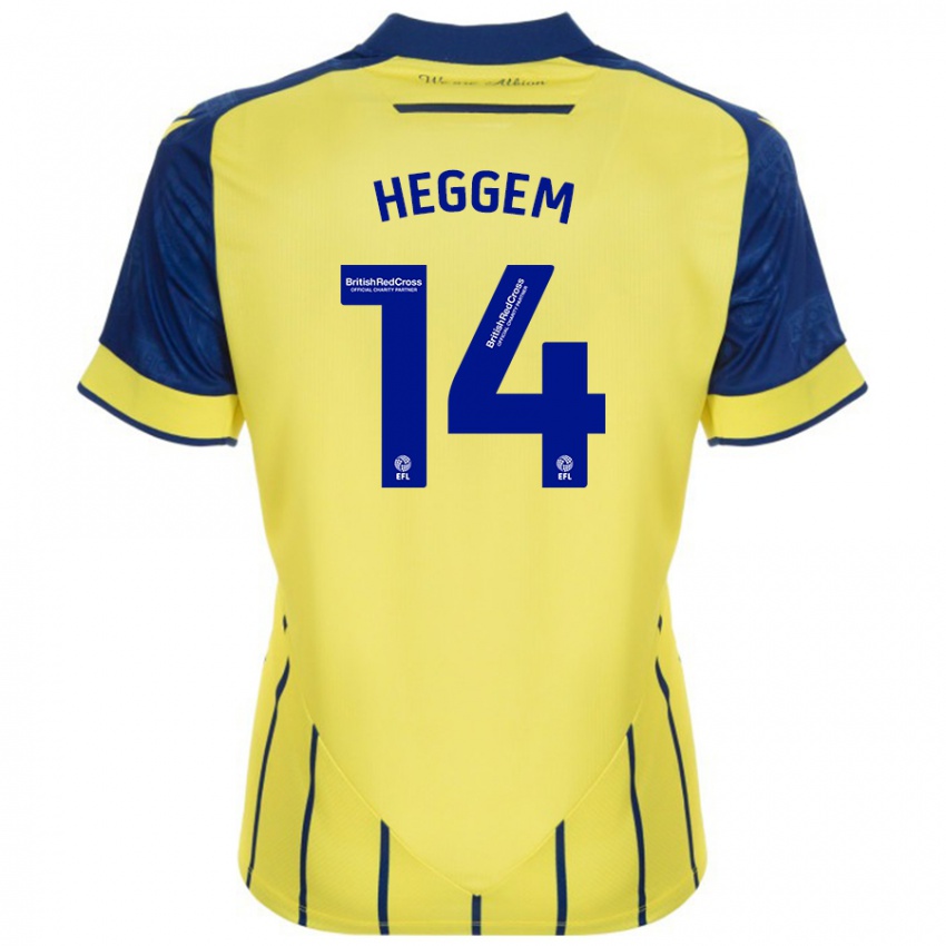 Niño Camiseta Torbjørn Heggem #14 Amarillo Azul 2ª Equipación 2024/25 La Camisa Chile