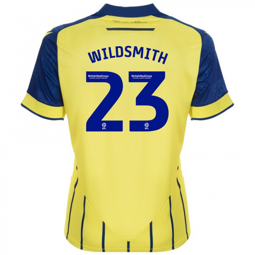 Niño Camiseta Joe Wildsmith #23 Amarillo Azul 2ª Equipación 2024/25 La Camisa Chile