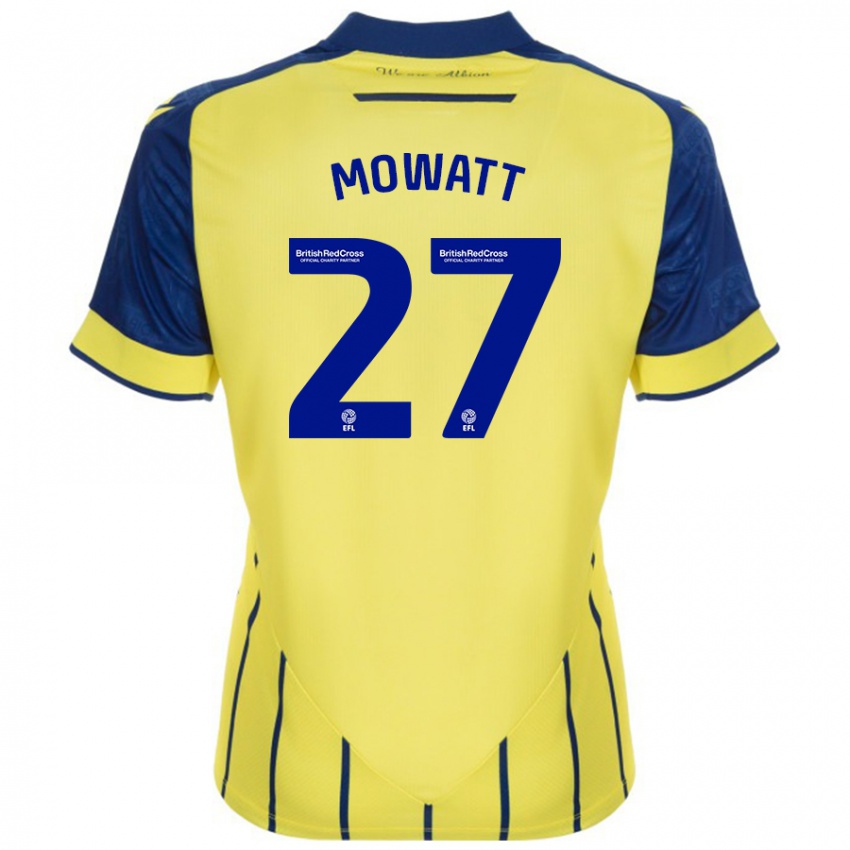 Niño Camiseta Alex Mowatt #27 Amarillo Azul 2ª Equipación 2024/25 La Camisa Chile