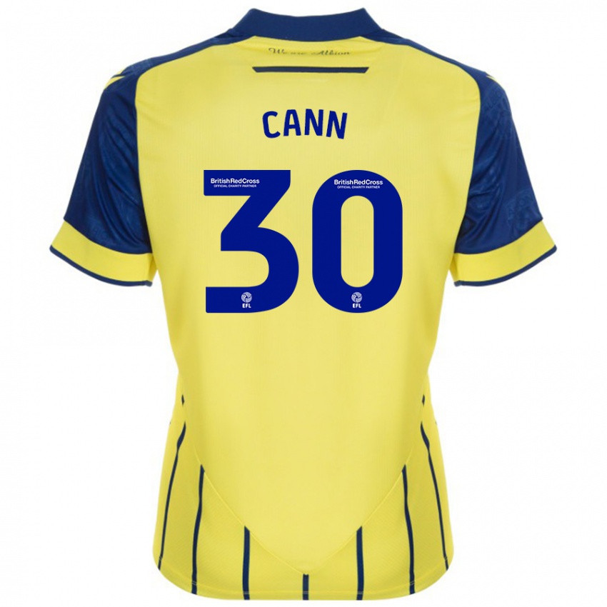 Niño Camiseta Ted Cann #30 Amarillo Azul 2ª Equipación 2024/25 La Camisa Chile