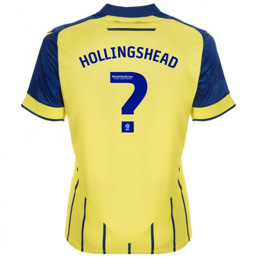 Niño Camiseta Ronnie Hollingshead #0 Amarillo Azul 2ª Equipación 2024/25 La Camisa Chile