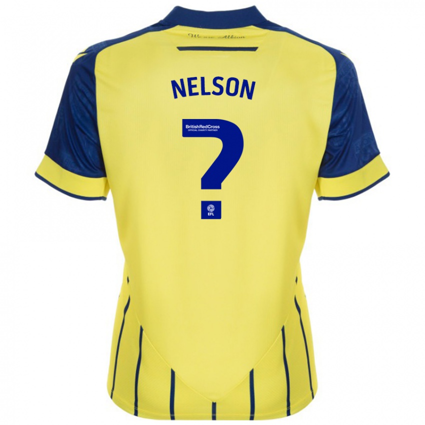 Niño Camiseta Deago Nelson #0 Amarillo Azul 2ª Equipación 2024/25 La Camisa Chile