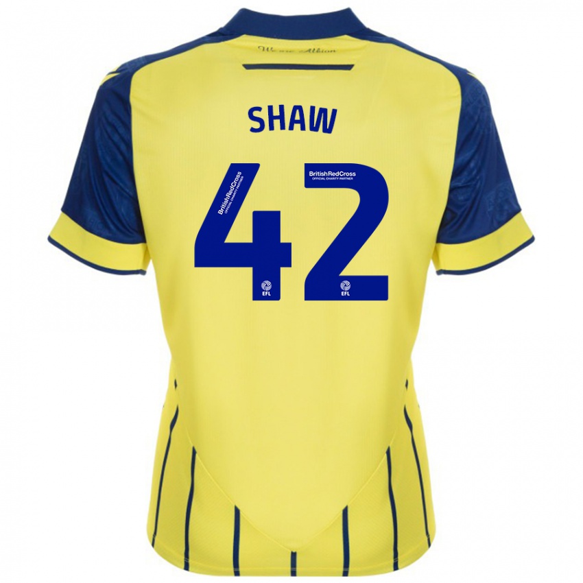 Niño Camiseta Josh Shaw #42 Amarillo Azul 2ª Equipación 2024/25 La Camisa Chile