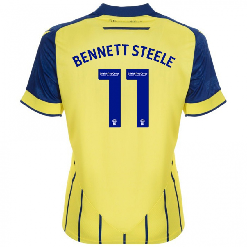 Niño Camiseta Lizzie Bennett-Steele #11 Amarillo Azul 2ª Equipación 2024/25 La Camisa Chile