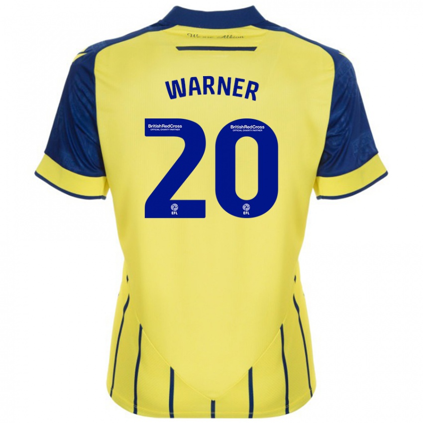 Niño Camiseta Phoebe Warner #20 Amarillo Azul 2ª Equipación 2024/25 La Camisa Chile