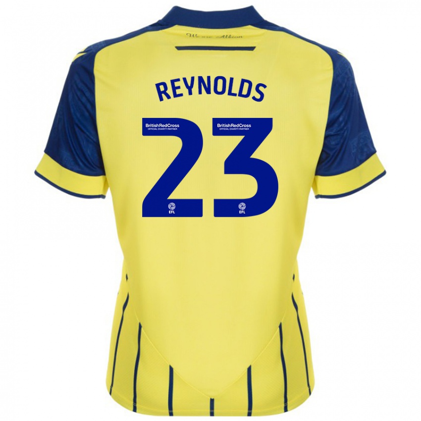 Niño Camiseta Taylor Reynolds #23 Amarillo Azul 2ª Equipación 2024/25 La Camisa Chile