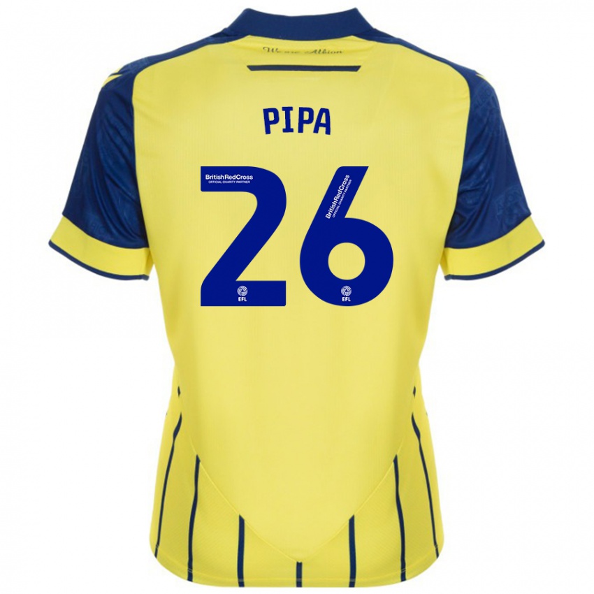 Niño Camiseta Pipa #26 Amarillo Azul 2ª Equipación 2024/25 La Camisa Chile