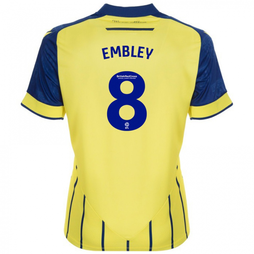 Niño Camiseta Rosie Embley #8 Amarillo Azul 2ª Equipación 2024/25 La Camisa Chile