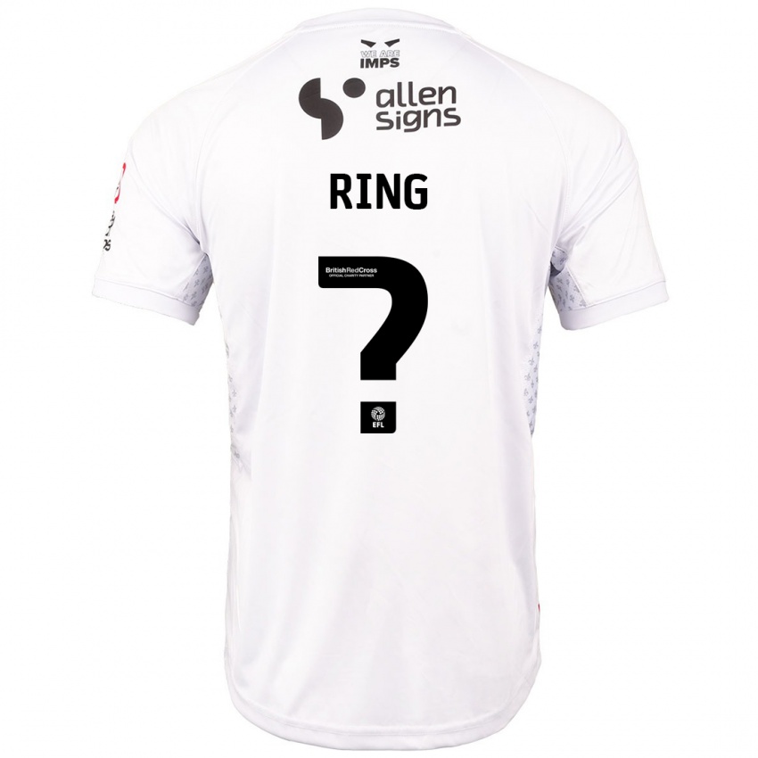 Niño Camiseta Erik Ring #0 Rojo Blanco 2ª Equipación 2024/25 La Camisa Chile