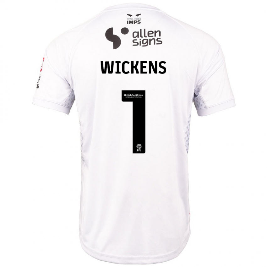 Niño Camiseta George Wickens #1 Rojo Blanco 2ª Equipación 2024/25 La Camisa Chile