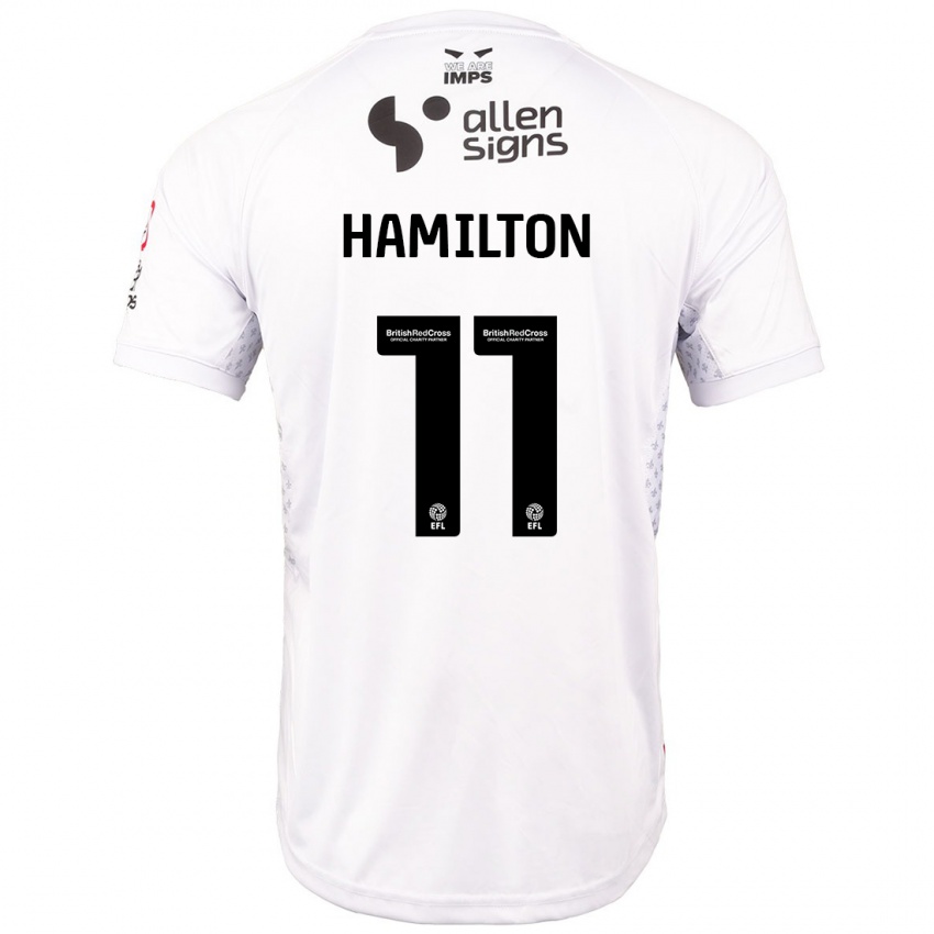 Niño Camiseta Ethan Hamilton #11 Rojo Blanco 2ª Equipación 2024/25 La Camisa Chile