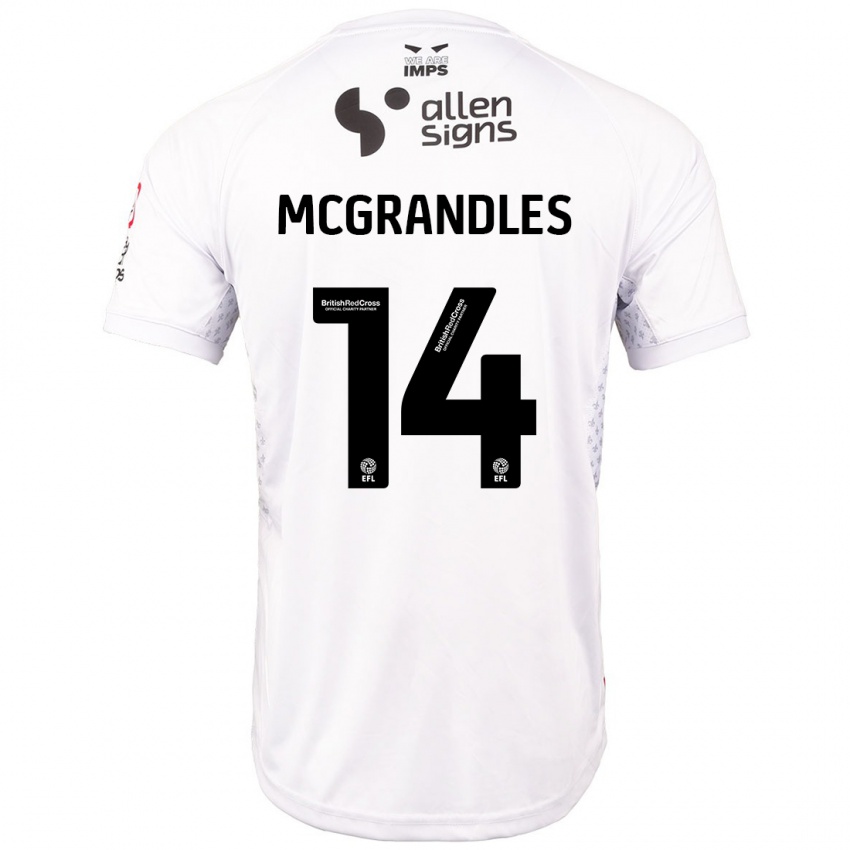 Niño Camiseta Conor Mcgrandles #14 Rojo Blanco 2ª Equipación 2024/25 La Camisa Chile