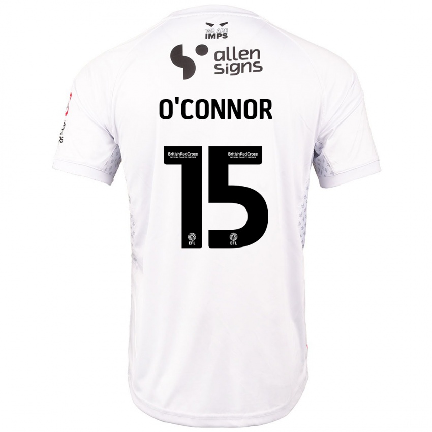 Niño Camiseta Paudie O'connor #15 Rojo Blanco 2ª Equipación 2024/25 La Camisa Chile