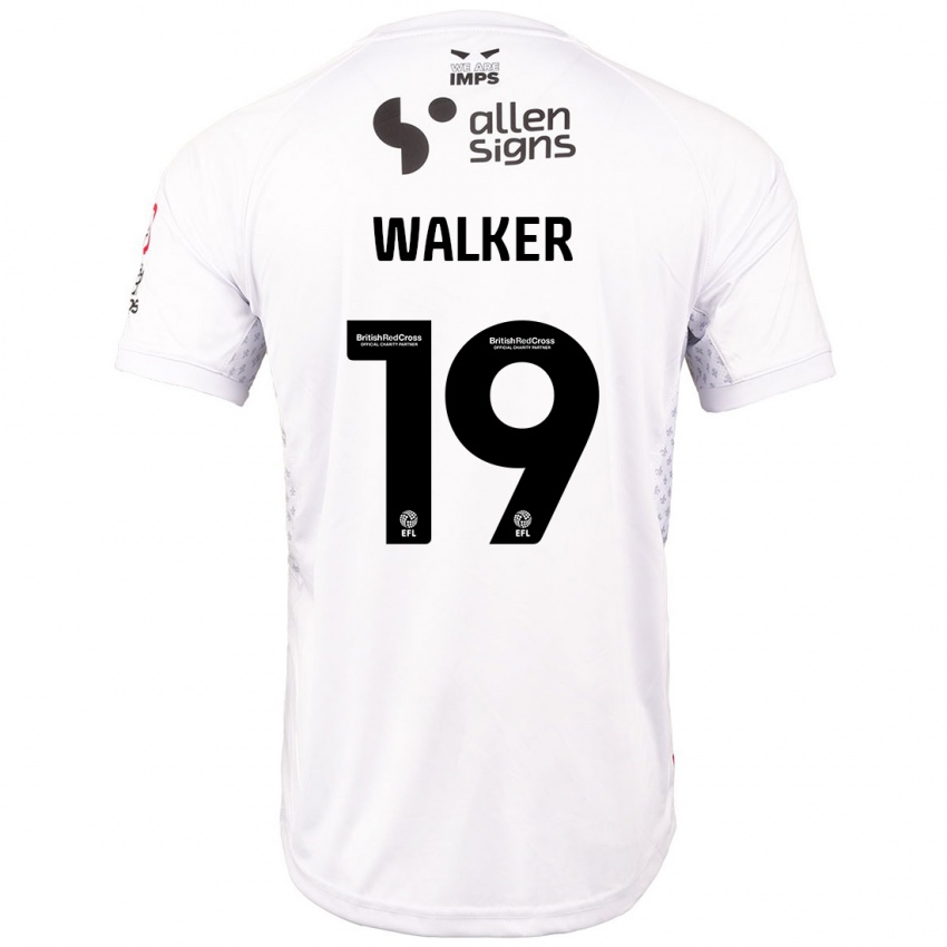 Niño Camiseta Tyler Walker #19 Rojo Blanco 2ª Equipación 2024/25 La Camisa Chile