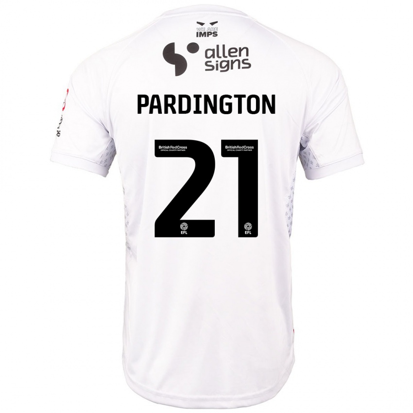 Niño Camiseta Jamie Pardington #21 Rojo Blanco 2ª Equipación 2024/25 La Camisa Chile