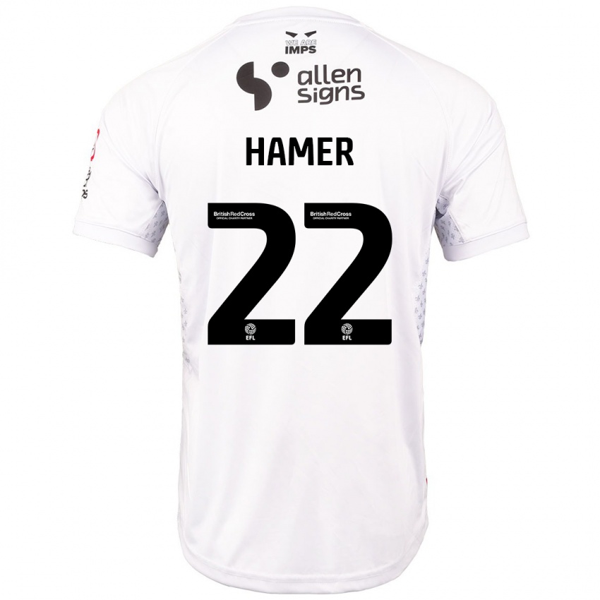 Niño Camiseta Tom Hamer #22 Rojo Blanco 2ª Equipación 2024/25 La Camisa Chile