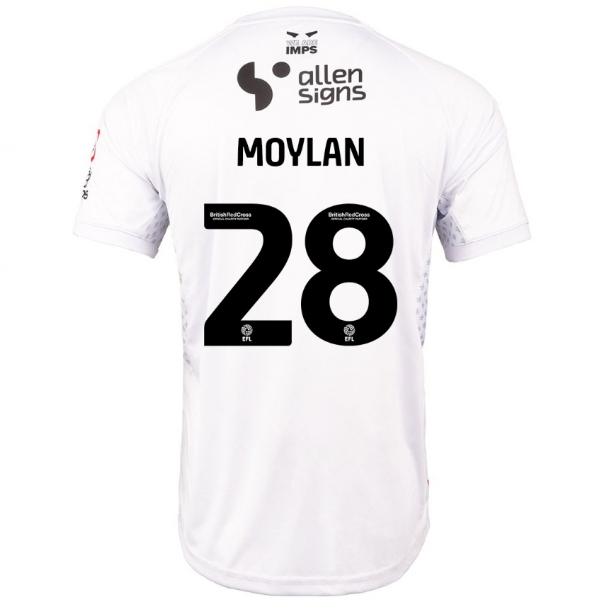 Niño Camiseta Jack Moylan #28 Rojo Blanco 2ª Equipación 2024/25 La Camisa Chile