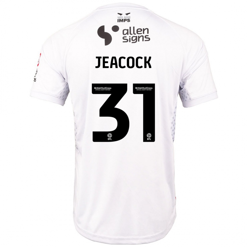 Niño Camiseta Zach Jeacock #31 Rojo Blanco 2ª Equipación 2024/25 La Camisa Chile