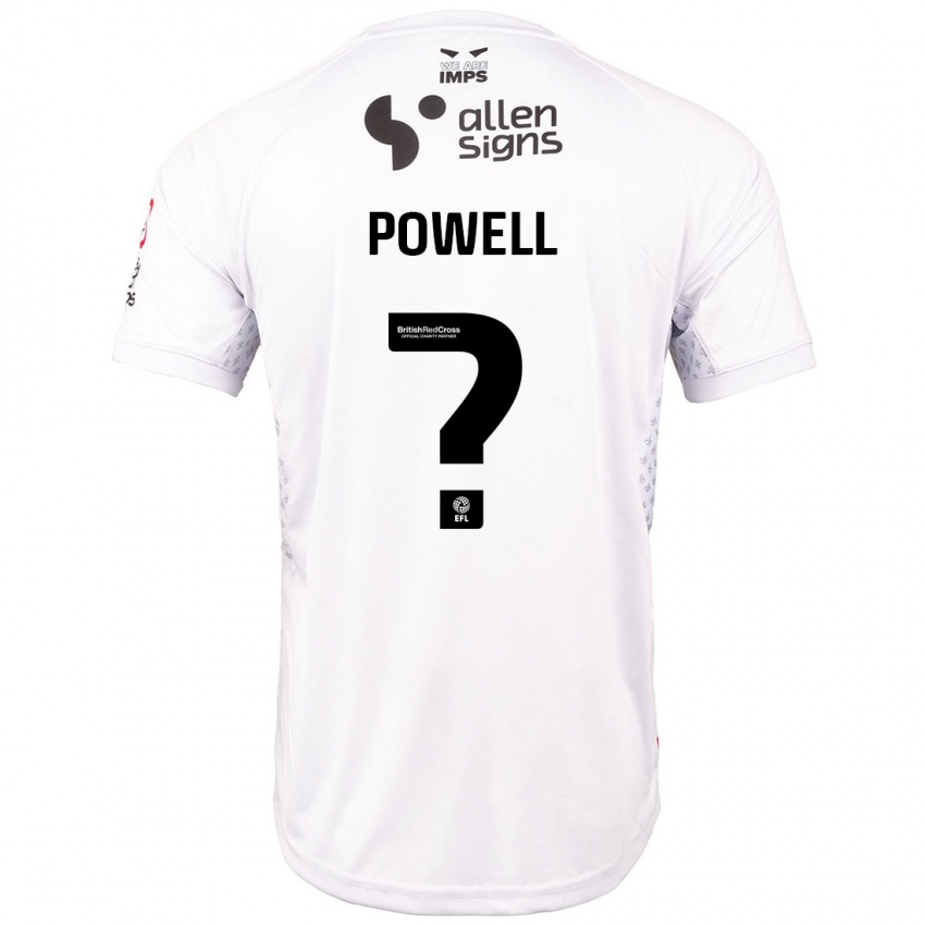 Niño Camiseta Darryl Powell #0 Rojo Blanco 2ª Equipación 2024/25 La Camisa Chile